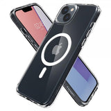 Spigen iPhone 14 Plus Cover Crystal Hybrid MagFit Hvid