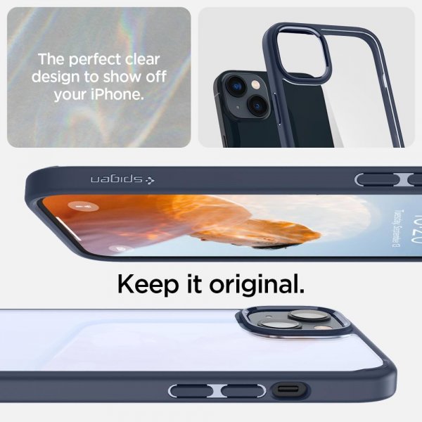Spigen iPhone 14 Plus Cover Crystal Hybrid Navy Blue
