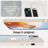 Spigen iPhone 14 Plus Cover Crystal Hybrid Sand Beige