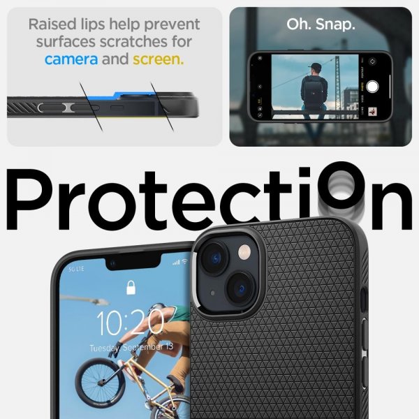 Spigen iPhone 14 Plus Cover Liquid Air Matte Black
