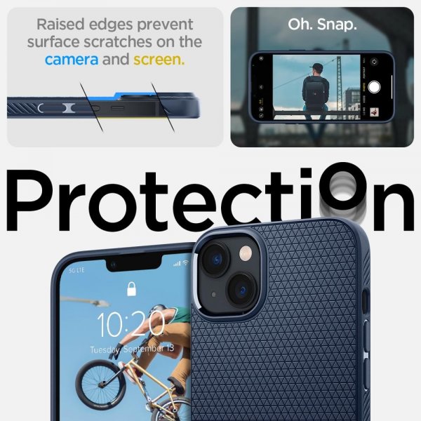 Spigen iPhone 14 Plus Cover Liquid Air Navy Blue