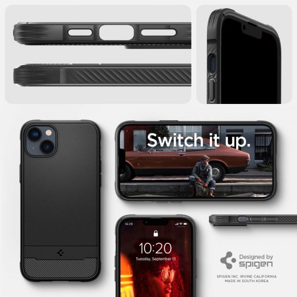 Spigen iPhone 14 Plus Cover Rugged Armor MagFit Mat Sort