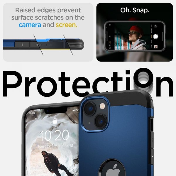 Spigen iPhone 14 Plus Cover Tough Armor MagFit Navy Blue