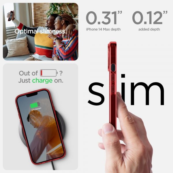 Spigen iPhone 14 Plus Cover Ultra Hybrid Red Crystal