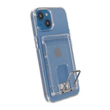 Rvelon iPhone 14 Cover med Stander Kortholder Transparent