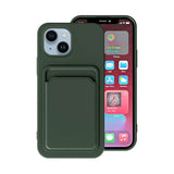 iPhone 14 Cover Kortholder Grøn
