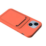 iPhone 14 Cover Kortholder Orange