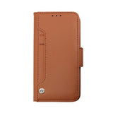 Rvelon iPhone 14 Cover Udklappeligt Kortrum Brun