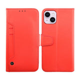 Rvelon iPhone 14 Cover Udklappeligt Kortrum Rød