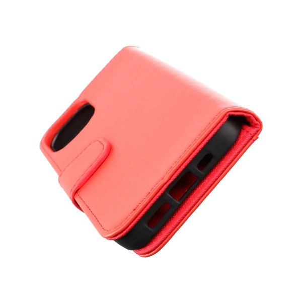 Rvelon iPhone 14 Cover Udklappeligt Kortrum Rød