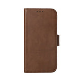 Rvelon iPhone 14 Cover Ægte læder Kortrum Brun