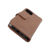 Rvelon iPhone 14 Cover Ægte læder Kortrum Brun