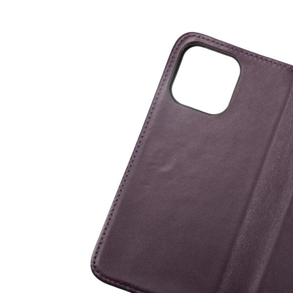 Rvelon iPhone 14 Cover Ægte læder Kortlomme Lilla