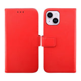 Rvelon iPhone 14 Cover Ægte læder Kortlomme Rød