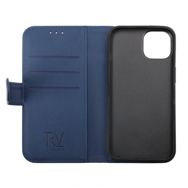 Rvelon iPhone 14 Cover Magnetisk Aftageligt Etui Blå