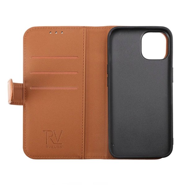 Rvelon iPhone 14 Cover Magnetisk Aftageligt Etui Brun