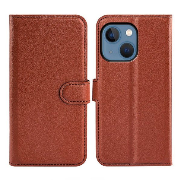 iPhone 14 Cover med Stativ Brun