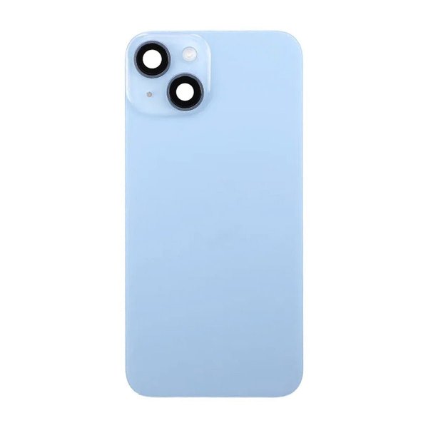 iPhone 14 Plus Bagside Glas Komplet - Blå