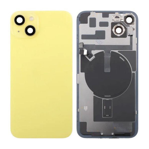 iPhone 14 Plus Bagside Glas Komplet - Gul