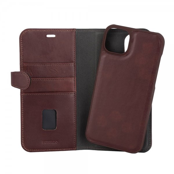Buffalo iPhone 14 Plus Cover 2-i-1 Aftagelig Pung Brun
