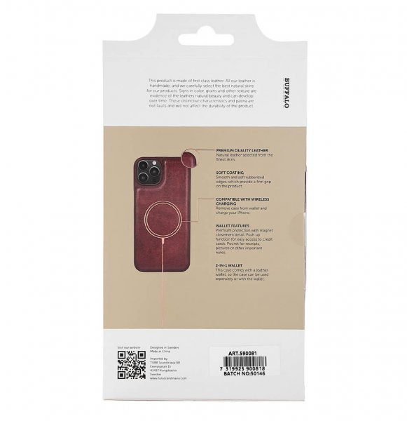 Buffalo iPhone 14 Plus Cover 2-i-1 Aftagelig Pung Brun