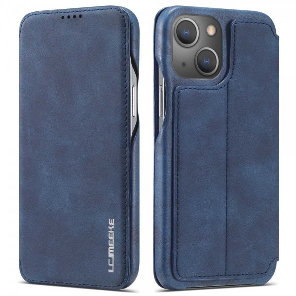Lc.Imeeke iPhone 14 Plus Flip Cover Blå