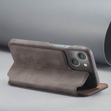 Lc.Imeeke iPhone 14 Plus Flipcover Mørkebrun