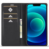 Lc.Imeeke iPhone 14 Plus Cover Kulfibertekstur Rød Stribe Horisontal