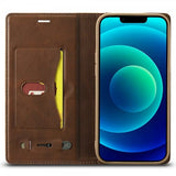 Lc.Imeeke iPhone 14 Plus Cover Kortlomme Udvendig Brun