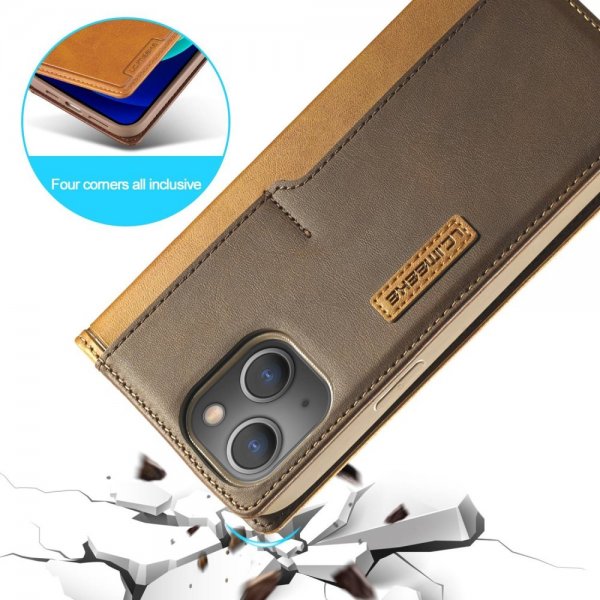 Lc.Imeeke iPhone 14 Plus Cover Kortlomme Udvendig Brun