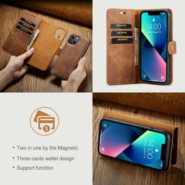 Dg.Ming iPhone 14 Plus Cover Aftageligt Cover Brun