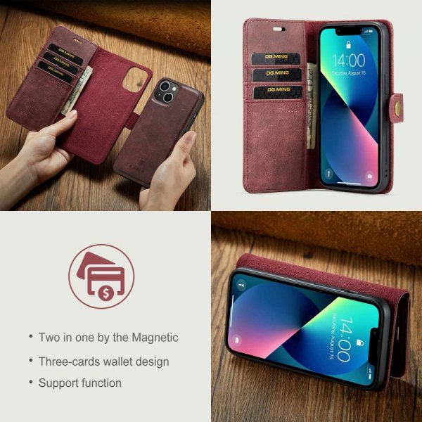 Dg.Ming iPhone 14 Plus Cover Aftageligt Cover Rød