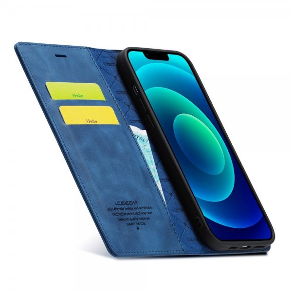Lc.Imeeke iPhone 14 Plus Cover med Kortrum Flip Blå