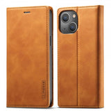 Lc.Imeeke iPhone 14 Plus Cover med Kortrum Flip Brun