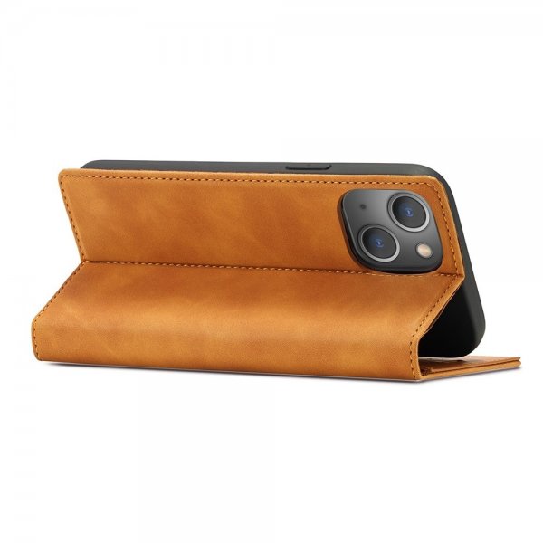 Lc.Imeeke iPhone 14 Plus Cover med Kortrum Flip Brun