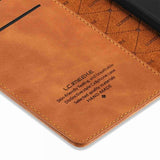 Lc.Imeeke iPhone 14 Plus Cover med Kortrum Flip Brun
