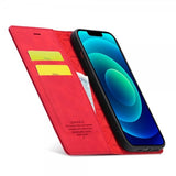 Lc.Imeeke iPhone 14 Plus Cover med Kortrum Flip Rød