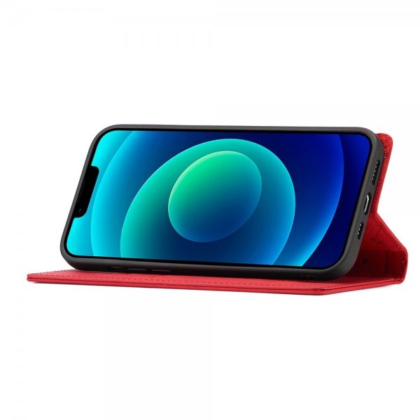 Lc.Imeeke iPhone 14 Plus Cover med Kortrum Flip Rød