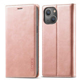 Lc.Imeeke iPhone 14 Plus Cover med Kortrum Flip Rosaguld