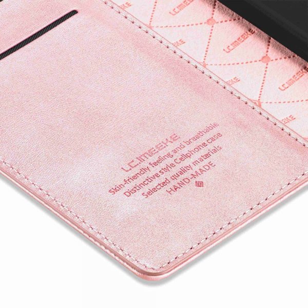 Lc.Imeeke iPhone 14 Plus Cover med Kortrum Flip Rosaguld