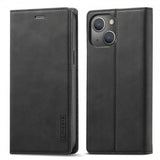 Lc.Imeeke iPhone 14 Plus Cover med Kortplads Flip Sort