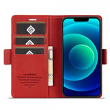 Lc.Imeeke iPhone 14 Plus Cover med Kortlomme Rød