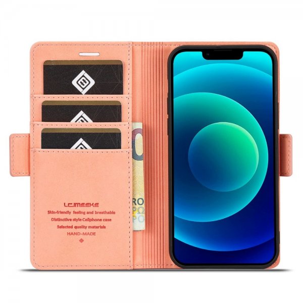 Lc.Imeeke iPhone 14 Plus Cover med Kortrum Rosa