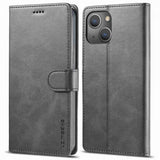 Lc.Imeeke iPhone 14 Plus Cover med Kortrum Stativfunktion Grå
