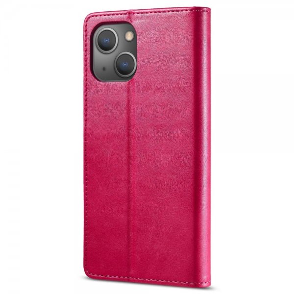 Lc.Imeeke iPhone 14 Plus Cover med Kortrum Stativfunktion Magenta