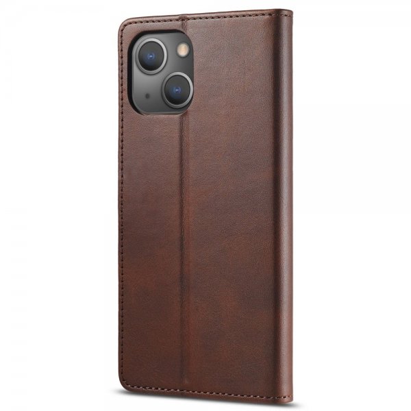 Lc.Imeeke iPhone 14 Plus Cover med Kortrum Stativfunktion Mørkebrun