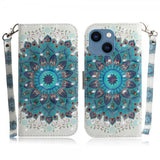 iPhone 14 Plus Cover Motiv Blå Mandala