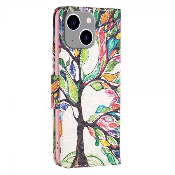 iPhone 14 Plus Cover Motiv Farverigt Træ
