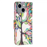 iPhone 14 Plus Cover Motiv Farverigt Træ