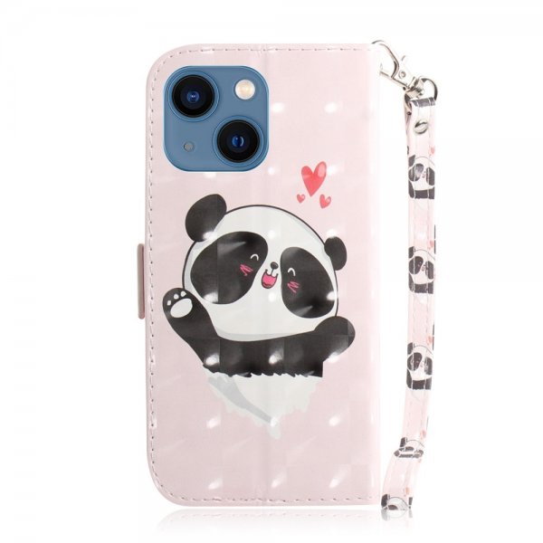 iPhone 14 Plus Cover Motiv Panda Hjerter